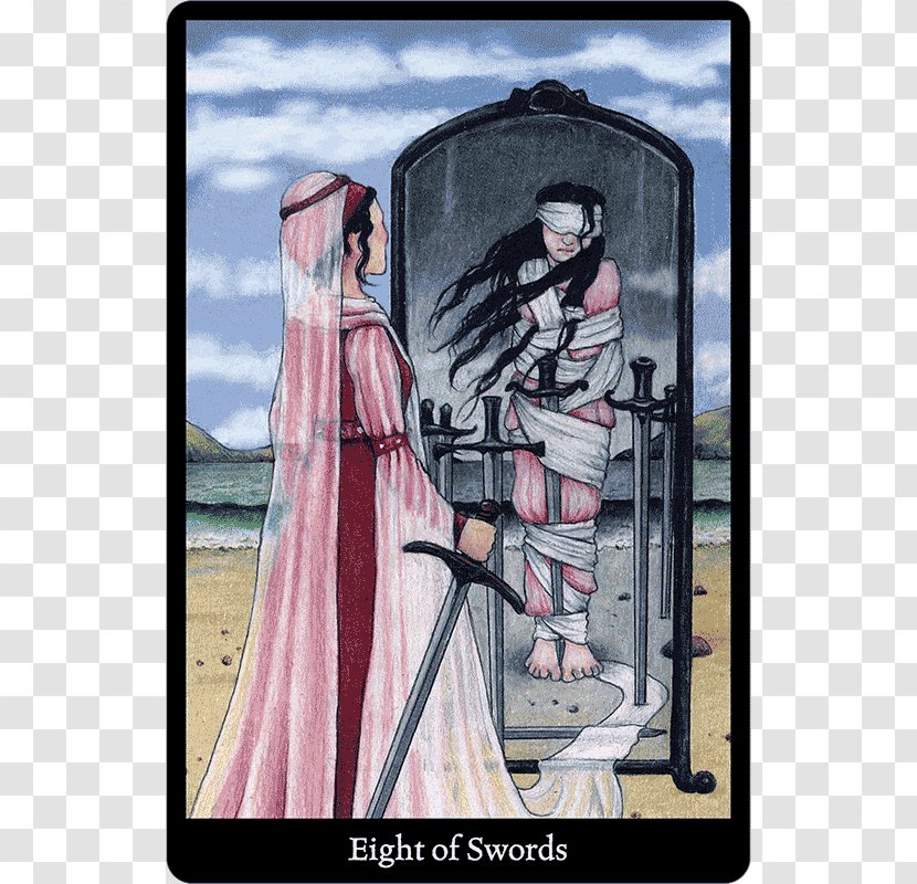 Universal Goddess Tarot Eight Of Swords Playing Card Anna K. - 10 Cups Transparent PNG