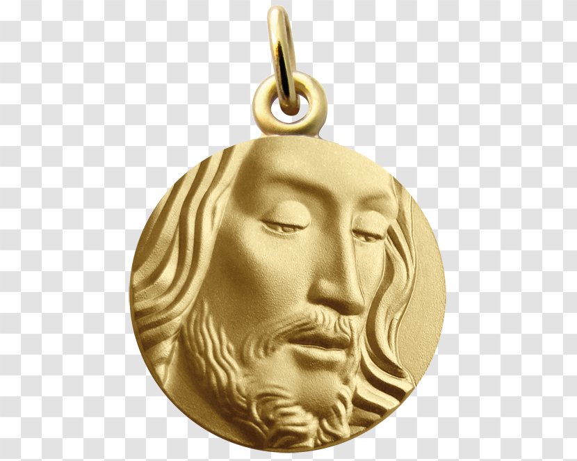 Jesus Gold Medal Locket - Saint Transparent PNG