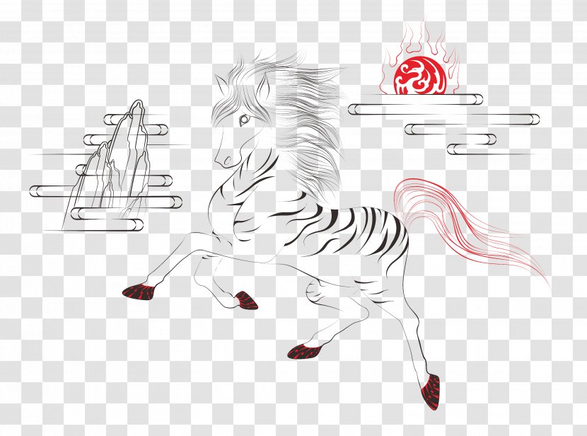 Classic Of Mountains And Seas Mythology Quagga Creative Work Tiger - Silhouette - Fallow Deer Transparent PNG
