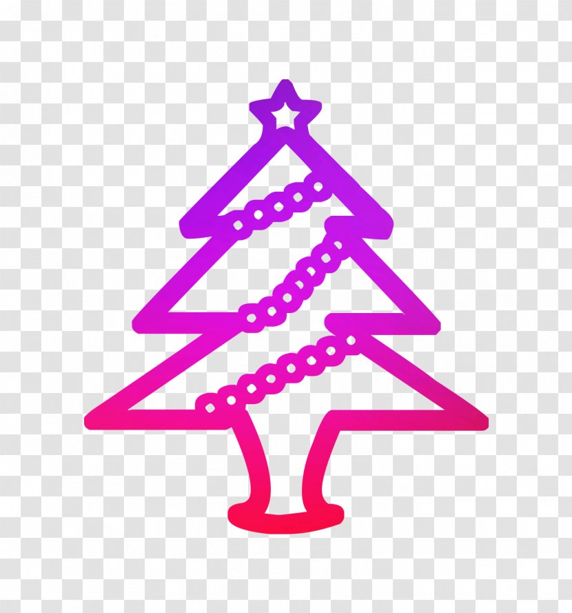 Christmas Tree Day Ornament Line Transparent PNG