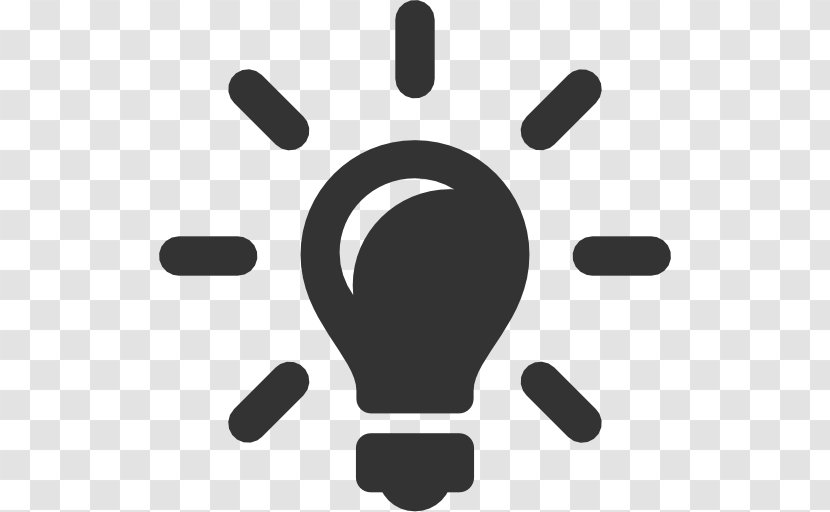 Idea Incandescent Light Bulb Clip Art - Creativity - Black Icon Transparent PNG