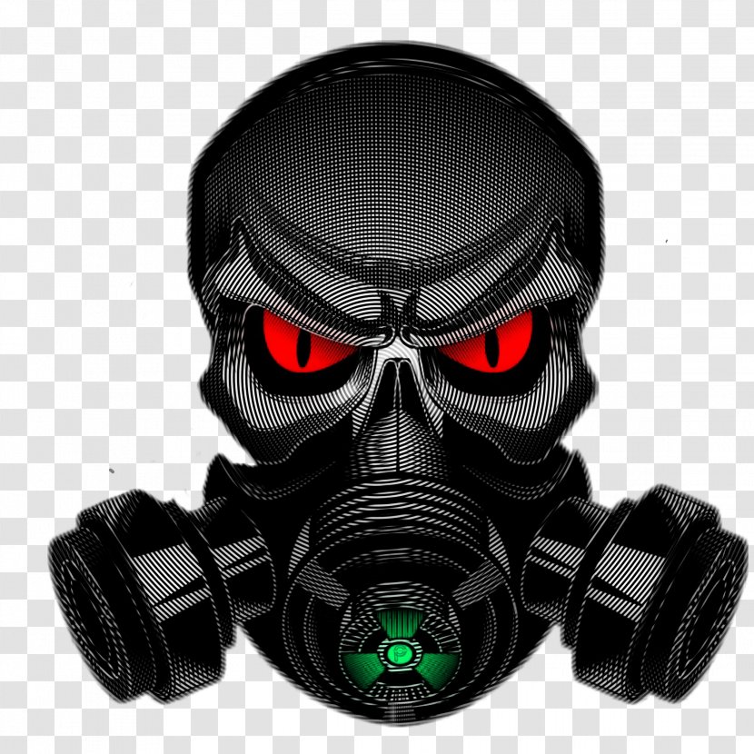 Gas Mask Skull Face Image - Sticker Transparent PNG