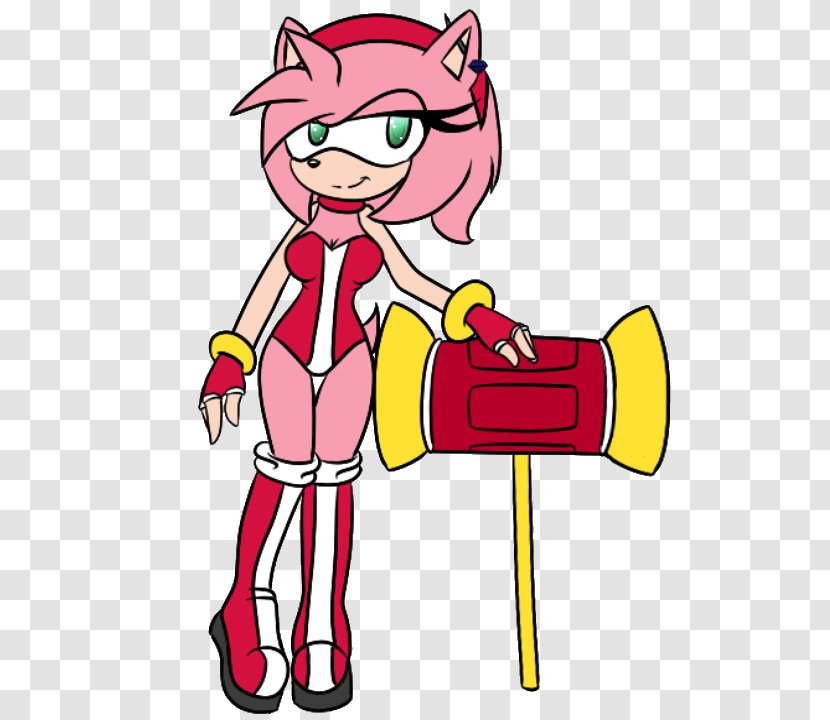 Amy Rose Fan Art Drawing - Silhouette Transparent PNG