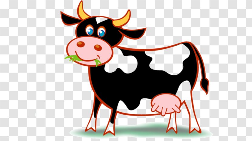 Dairy Cattle Ox Clip Art - Horn - Cartoon Cow Transparent PNG