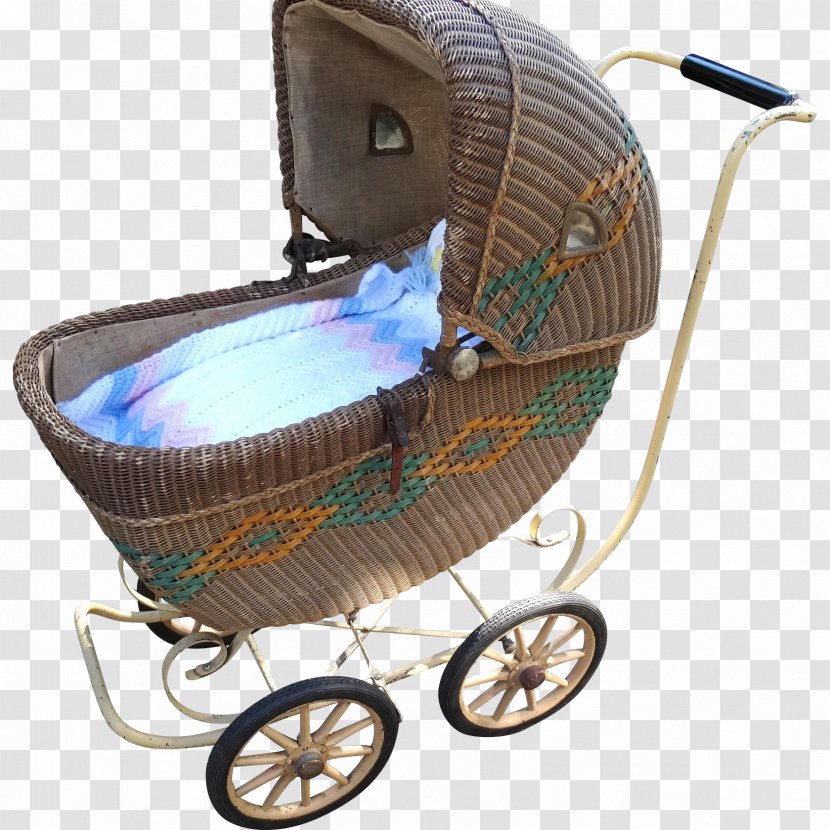 Baby Transport Wicker Victorian Era Infant Antique - Pram Transparent PNG