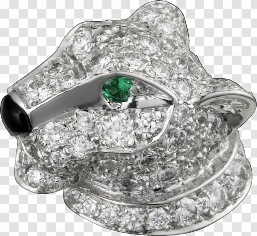 Emerald Brooch Cartier Jewellery Ring - Bling Transparent PNG