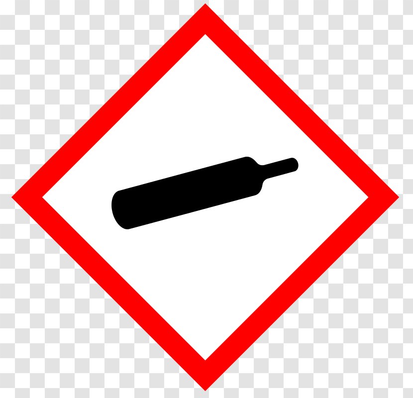 GHS Hazard Pictograms Globally Harmonized System Of Classification And Labelling Chemicals Gas Cylinder Symbol - Text Transparent PNG