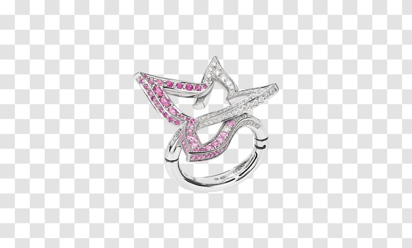 Silver Body Jewellery Pink M - Jewelry Transparent PNG