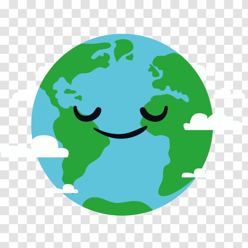 Earth T-shirt - Poster - Vector Blue Smiling Face Transparent PNG