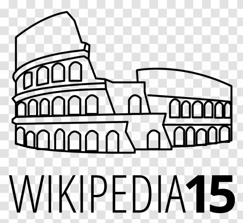 Wiki Loves Monuments English Wikipedia Earth 1Lib1Ref - Black And White - Colosseum Transparent PNG