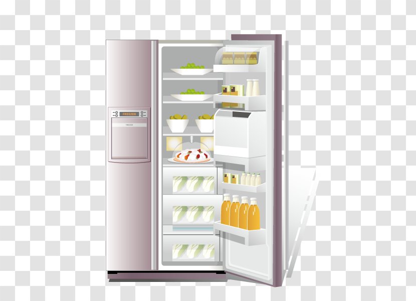 Refrigerator Euclidean Vector - Shelving Transparent PNG
