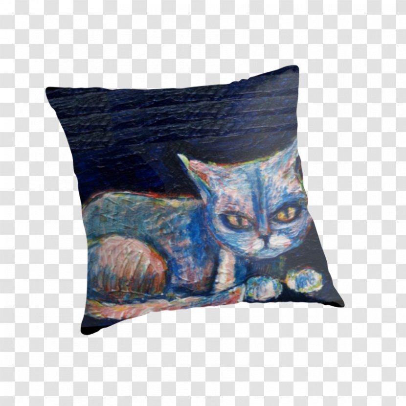 Whiskers Cat Throw Pillows Cushion Transparent PNG