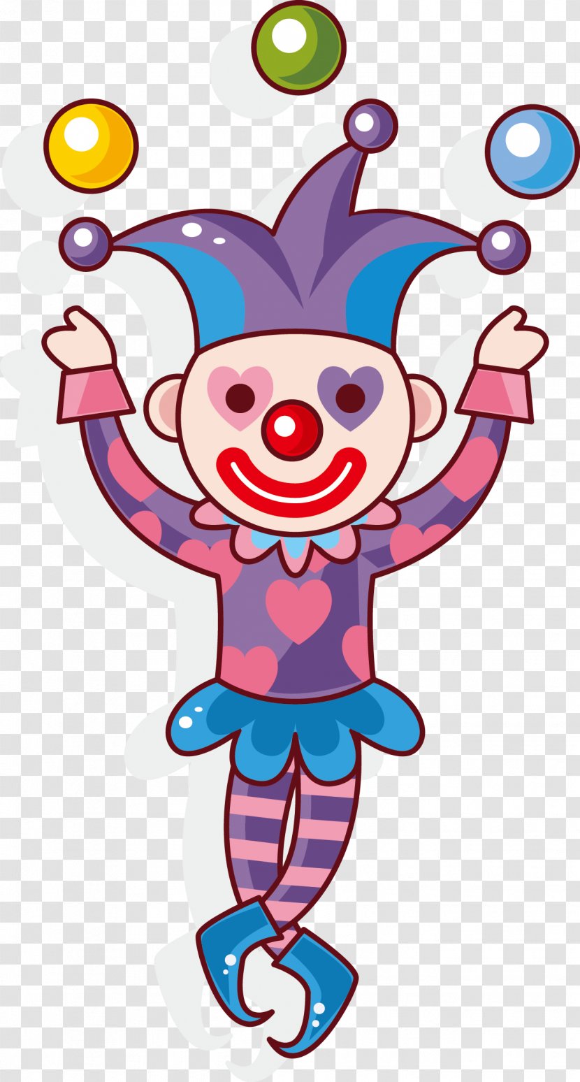 Clown Circus Cartoon Illustration - The Throws Stunt Performer Transparent PNG