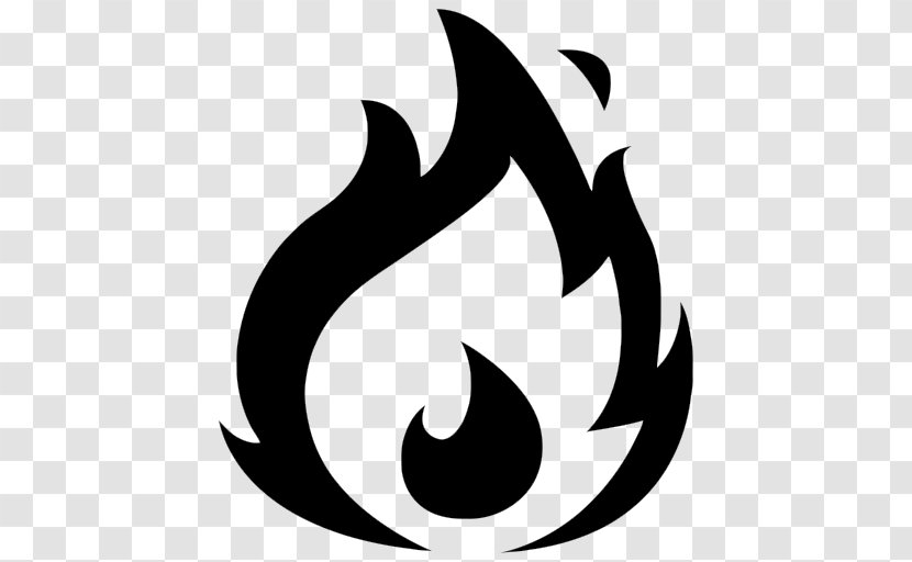 Symbol Fire Flame - Monochrome Transparent PNG