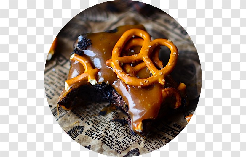 Chocolate Brownie Caramel Pretzel Recipe Transparent PNG