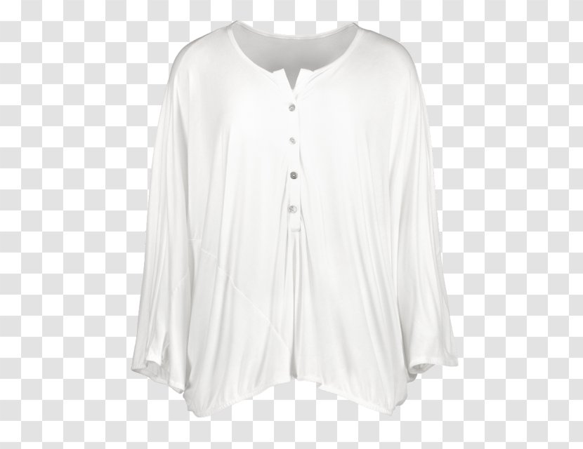 Cardigan Sleeve Neck Blouse - White Transparent PNG
