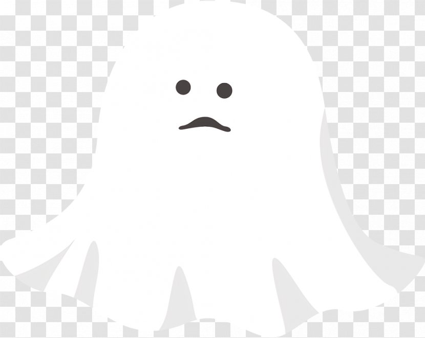 Ghost Halloween - White - Blackandwhite Head Transparent PNG