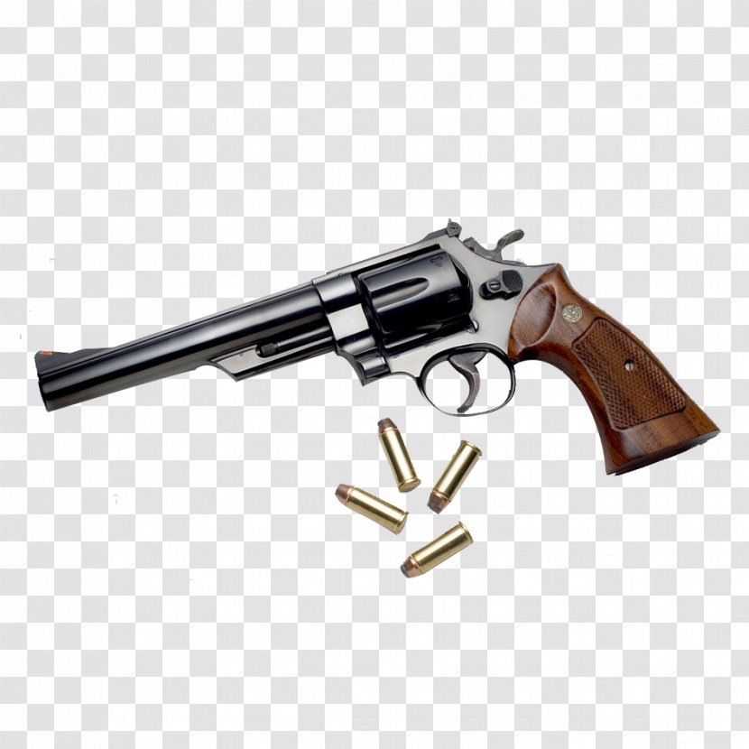 Bullet Firearm Revolver Pistol Weapon - Watercolor - Pistols And Bullets Transparent PNG