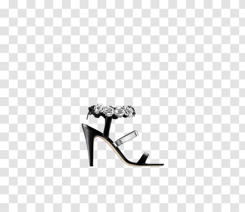 White Dress Black Sandal Bride - Chanel High Heels Transparent PNG