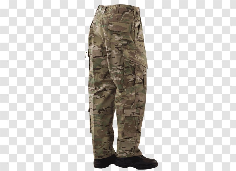 Cargo Pants MultiCam Army Combat Uniform TRU-SPEC - Military Camouflage - Boot Transparent PNG