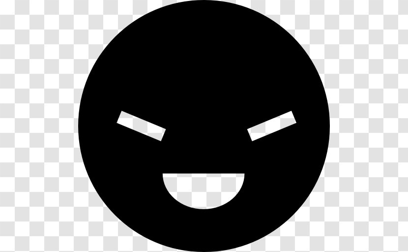 Black And White Smile Face - Emotion Transparent PNG