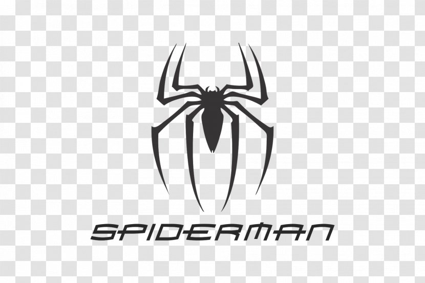 Black Spider - Stencil - Spiderman 2 Transparent PNG
