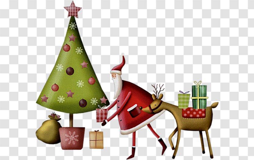 Christmas Ornament Santa Claus Reindeer Tree - Creative Transparent PNG