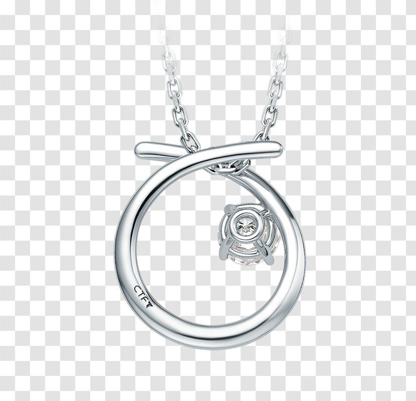 Locket Necklace Silver Body Jewellery - Chow Tai Fook Gold Ring Transparent PNG