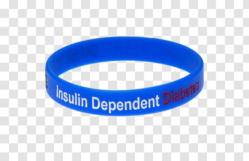 Type 1 Diabetes Mellitus 2 Medical Identification Tag Insulin - Wristband - Electric Blue Transparent PNG