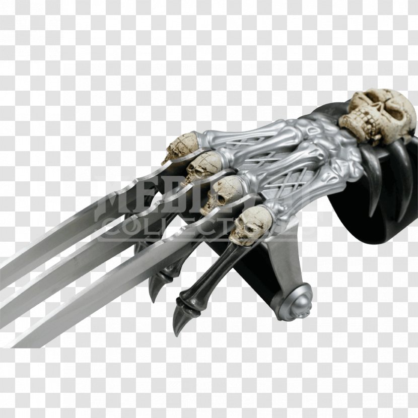 Knife Weapon Claw Sword Blade - Skull - Hand Drawn Metal Stripe Transparent PNG