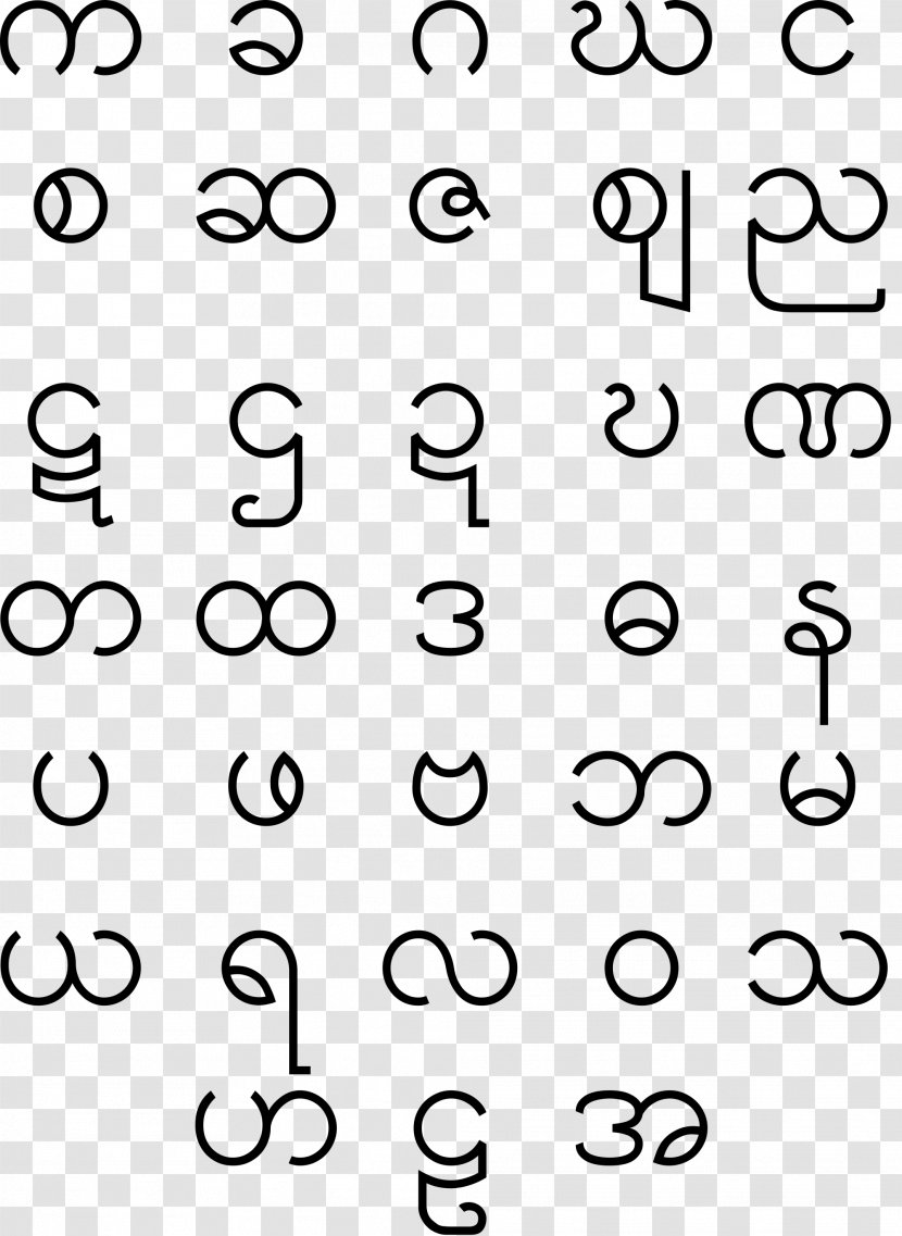 Burmese Alphabet Pagan Kingdom Burma - Collection Transparent PNG