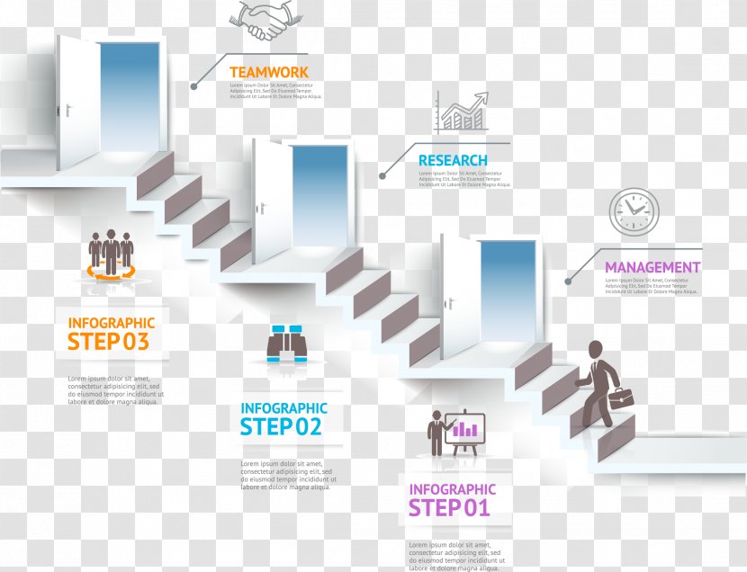 Stairs Marketing U53f0u9636 - Corporate Group - Climb The Business Information Chart Transparent PNG