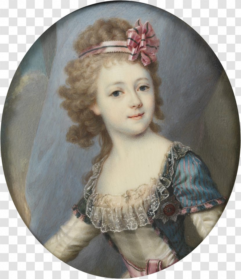 Grand Duchess Alexandra Pavlovna Of Russia Portrait Miniature Painting 18th Century - Female Transparent PNG
