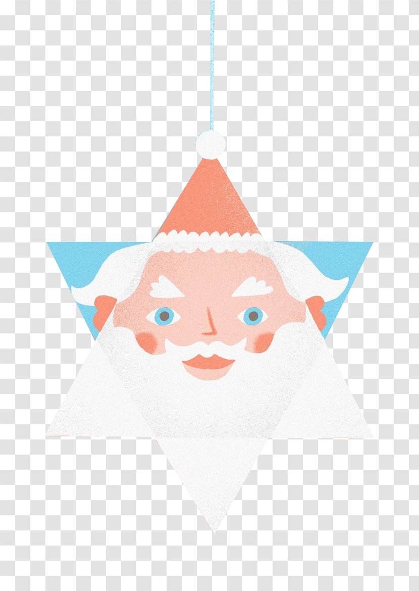 Santa Claus Christmas Illustration - Orange - Stars Transparent PNG