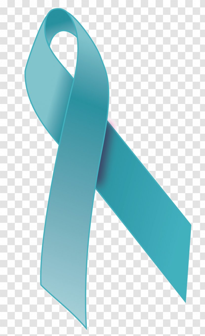 Awareness Ribbon Cancer Teal - Turquoise - Lymphoma Color Transparent PNG