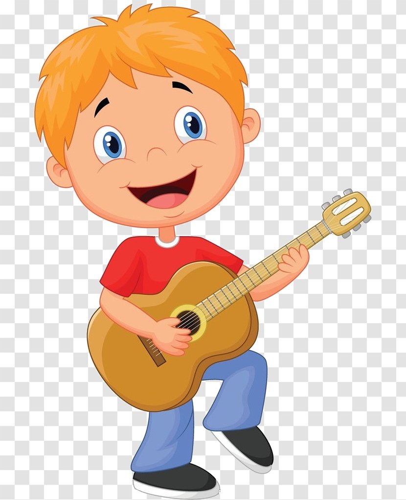 Guitarist Cartoon Clip Art - Holiday In Cram School Children Transparent PNG