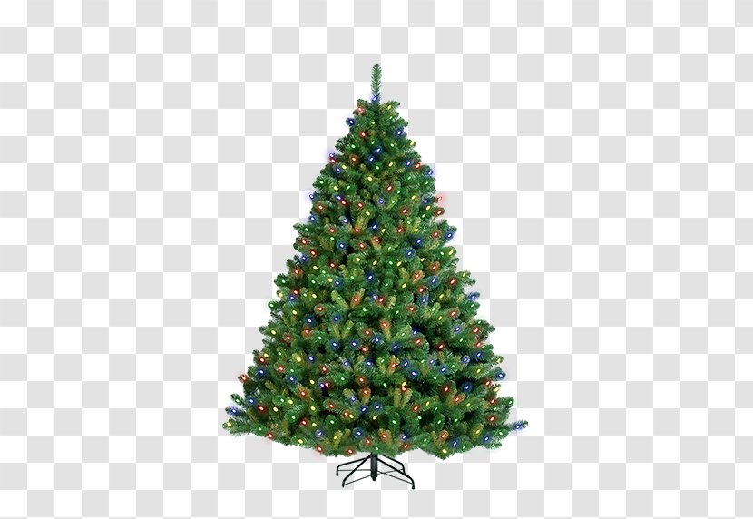 Artificial Christmas Tree Pre-lit - Conifer - Pull Down Transparent PNG
