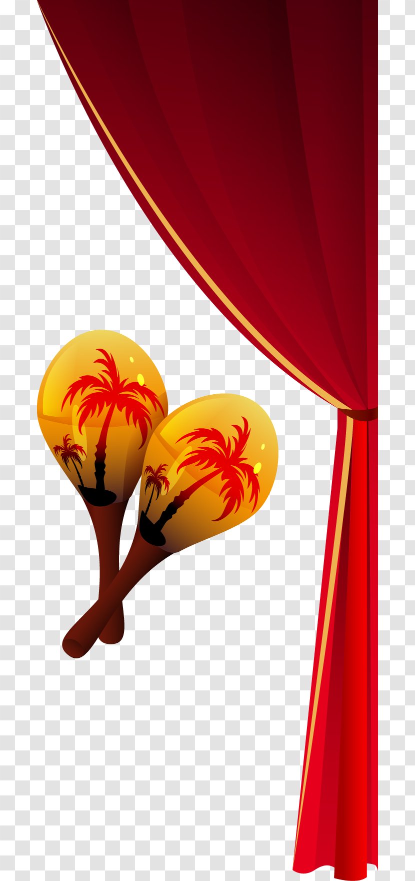 Maraca Musical Instrument Photography Illustration - Cartoon - Vector Red Zipper Transparent PNG