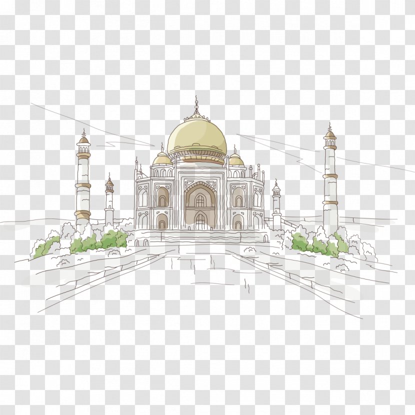 Grand Palace Ananta Samakhom Throne Hall Castle - Building - Hand-painted Pattern Transparent PNG