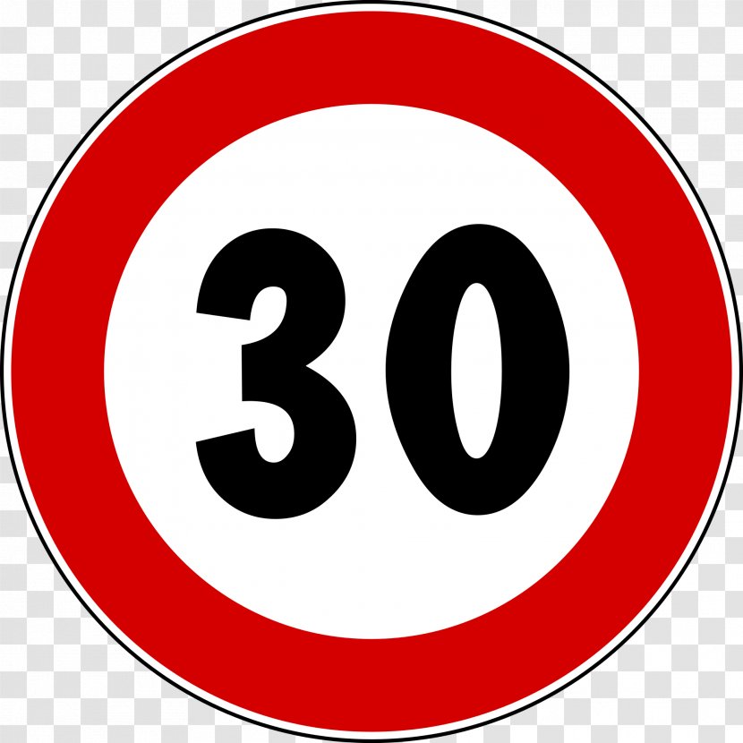 Traffic Sign Speed Limit Warning Italy - Vienna Convention On Road Signs And Signals - Sift Transparent PNG