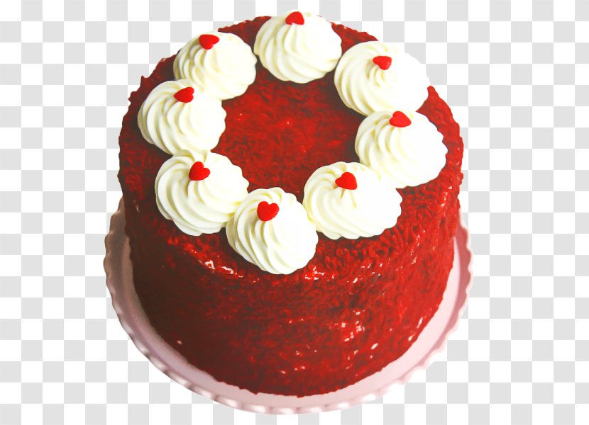 Red Velvet Cake Cupcake Cream Chocolate - Dessert Transparent PNG