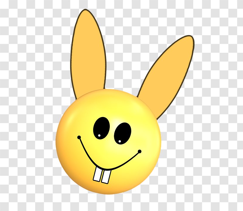 Smiley Easter Bunny Hare Bye School - Gesture Transparent PNG