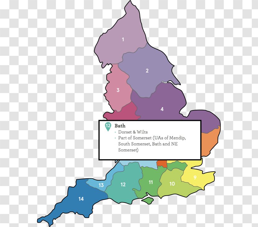 England Köppen Climate Classification Map - Area - National Boundaries Transparent PNG