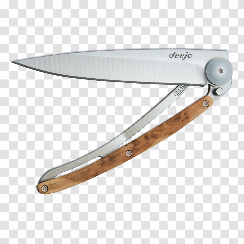 Pocketknife Wood Blade Liner Lock - Knife Transparent PNG