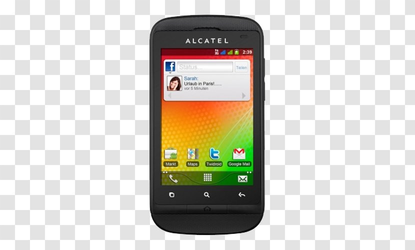 Alcatel One Touch 990 918D 150 MB - Technology - Black Mobile Telcel OT-918Mobile Terminal Transparent PNG