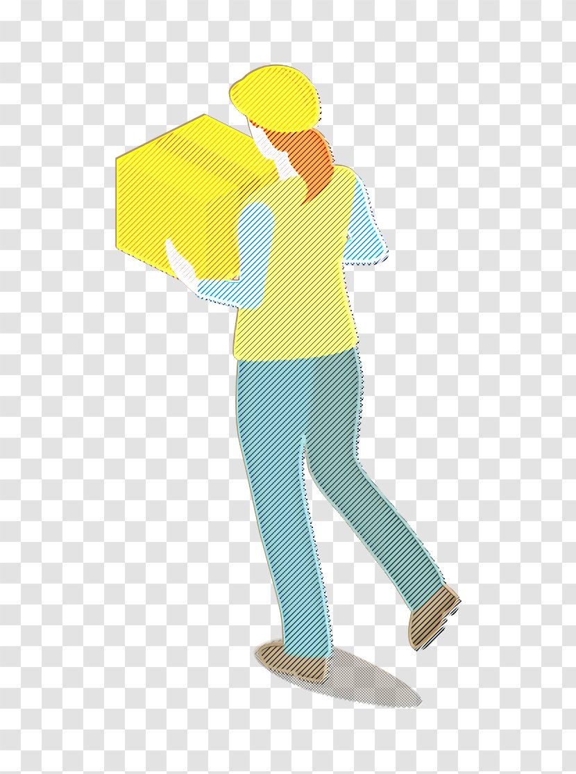 Box Icon Carrying Female - Construction Worker - Standing Transparent PNG