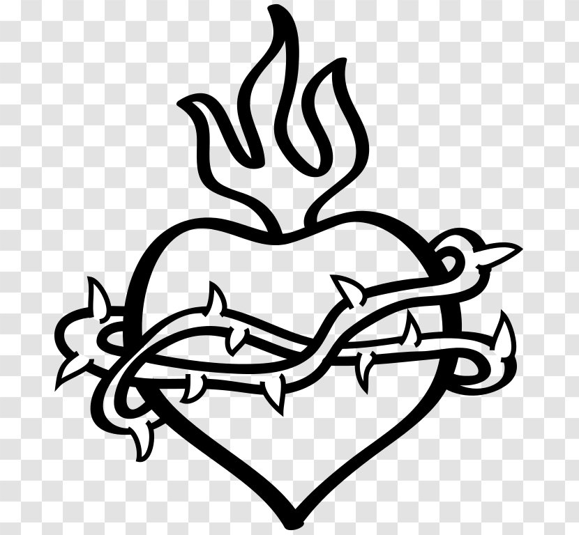 Sacred Heart Visual Arts Line Art Clip - Watercolor Transparent PNG