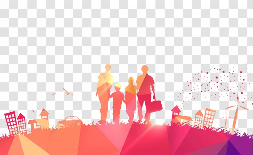 Silhouette Architecture - Designer - Family Of Four Transparent PNG