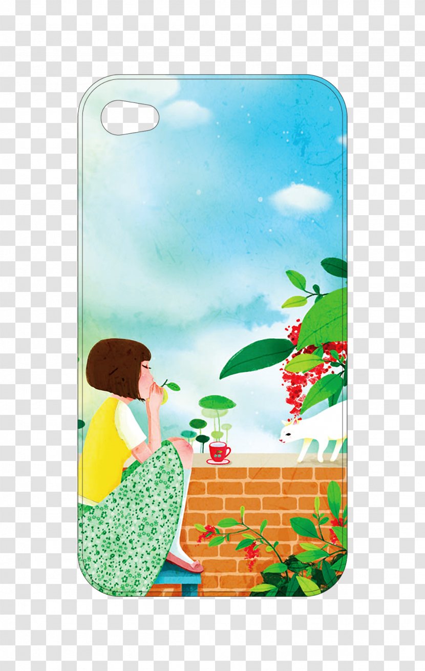 Cartoon Anchor Illustration - Silhouette - Fresh Phone Case Transparent PNG