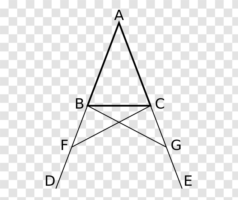 Euclid's Elements Triangle Pons Asinorum Proposition - Equality - Euclidean Transparent PNG